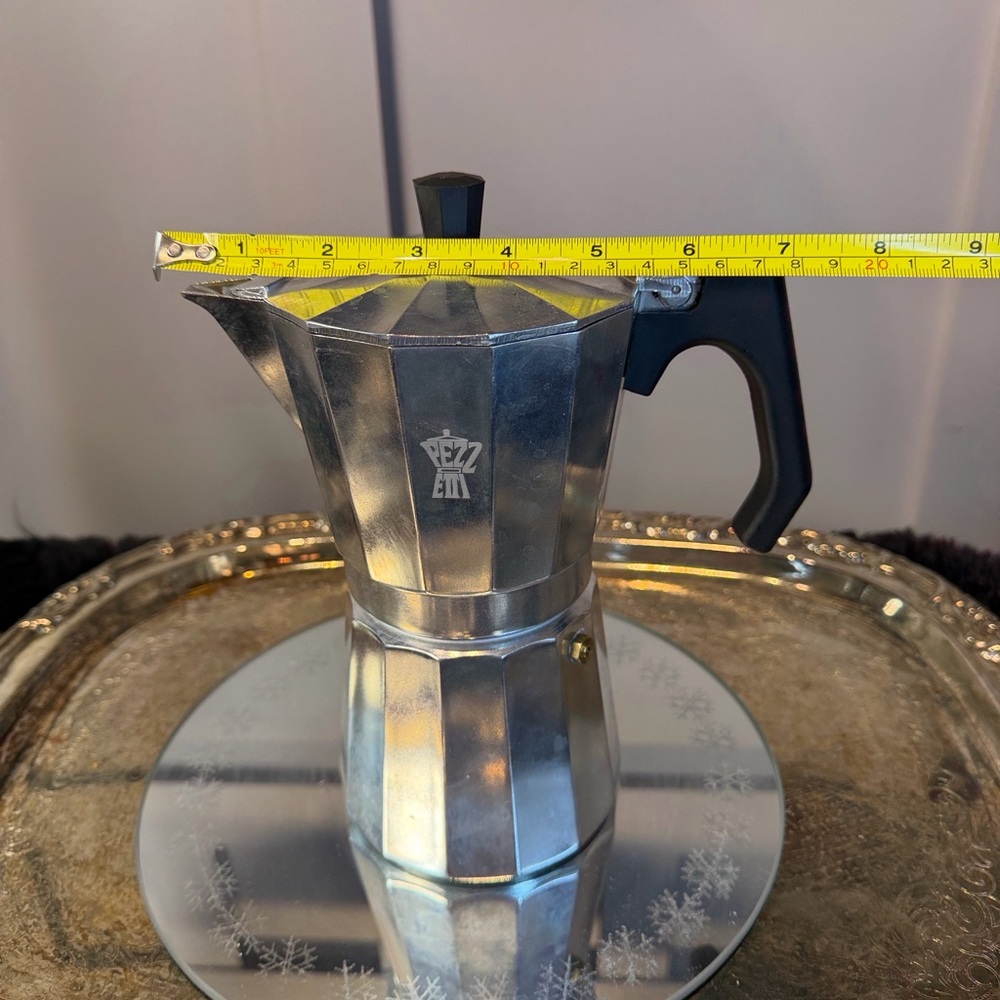 Pezetti Vintage Aluminum Stovetop Coffee Espresso Maker 9” Tall Made In Italy - Picture 7 of 8